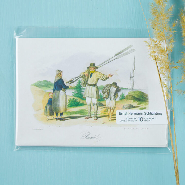 Postkaardikomplekt "Rannarootslaste eluolu 19. sajandi keskel". E. H. Schlichtingi litograafiad